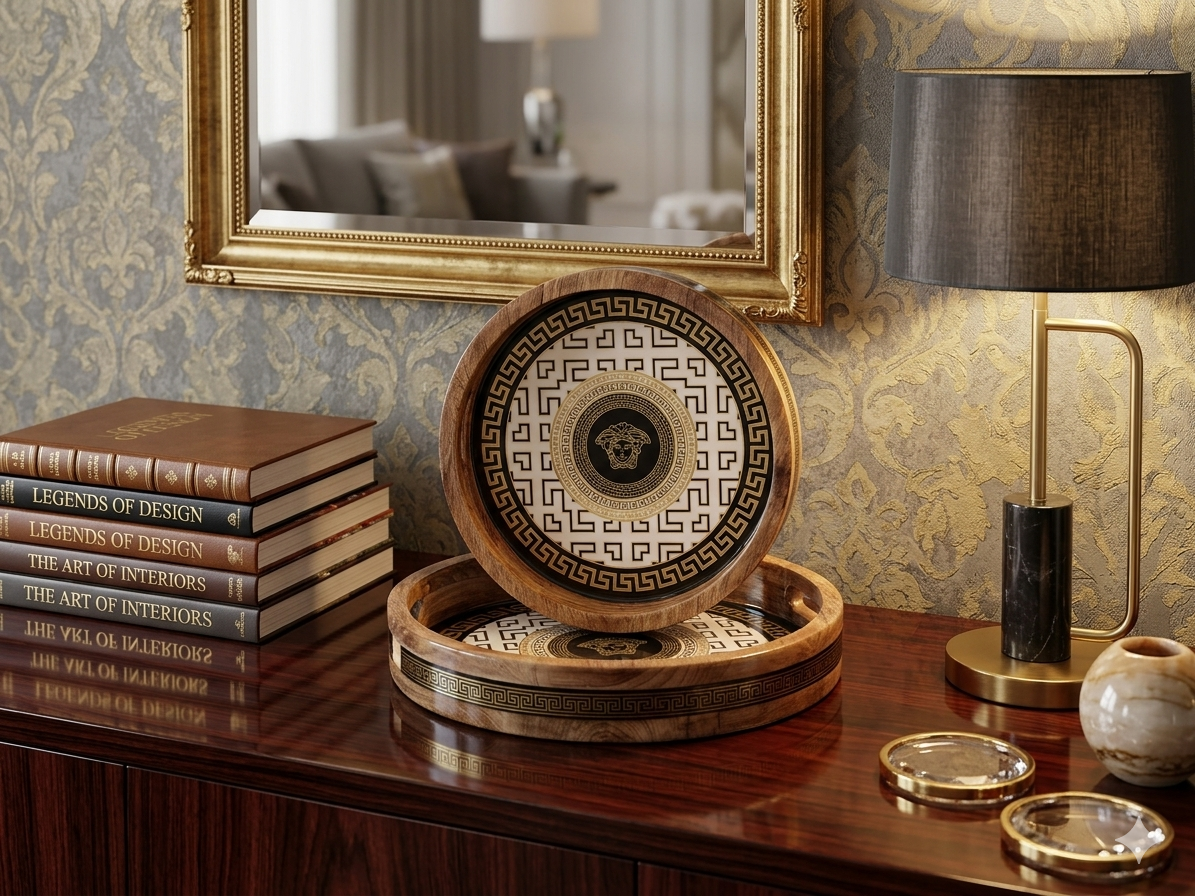 Majestic Round Wooden Tray