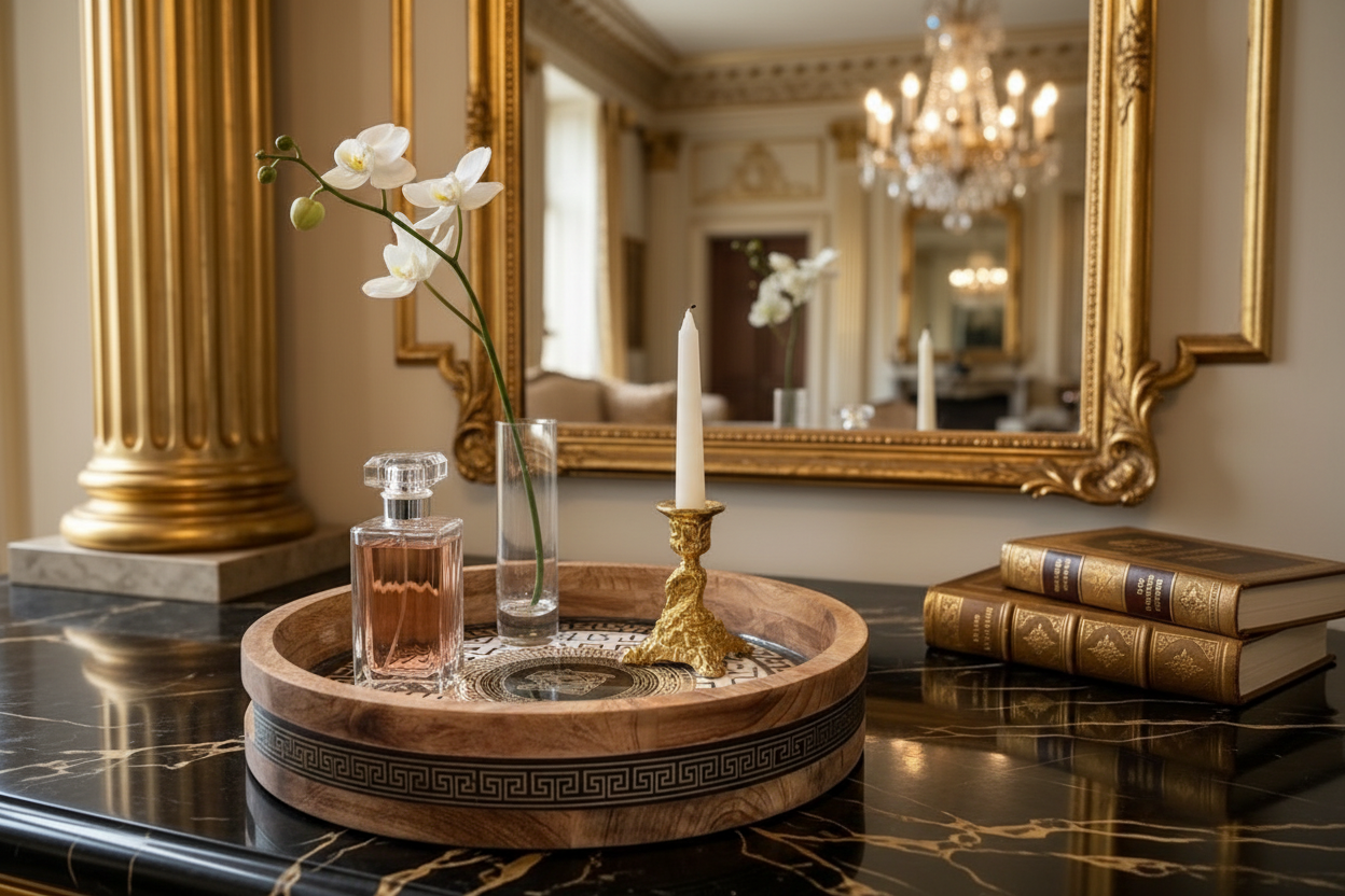 Majestic Round Wooden Tray
