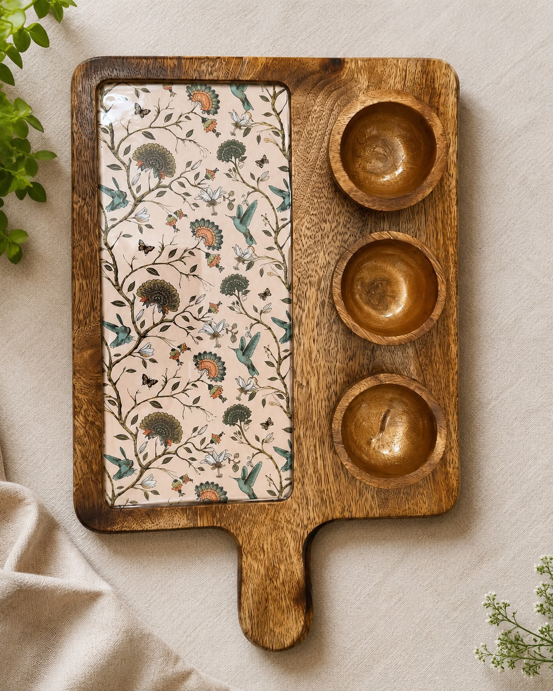 3 Bowl Serving Board