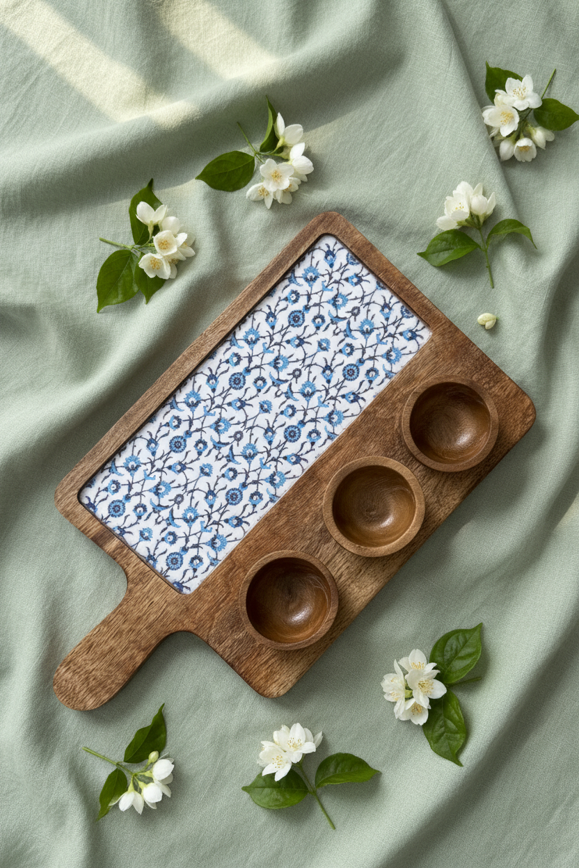 3 Bowl Serving Board